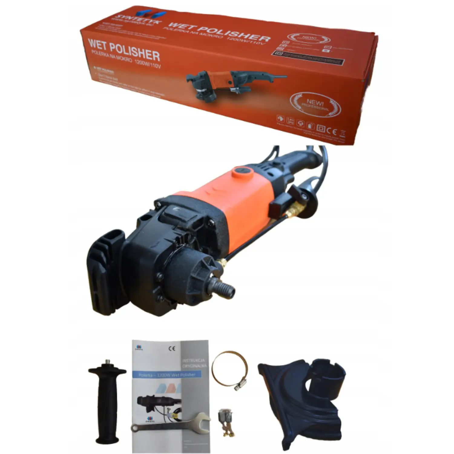 Polerka do kamienia na mokro 1200W z doprowadzeniem wody